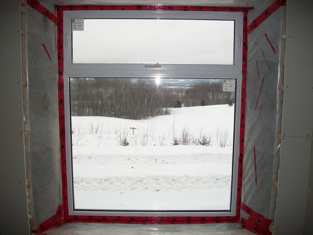 Tuck Tape sealed and ready for gypsum.